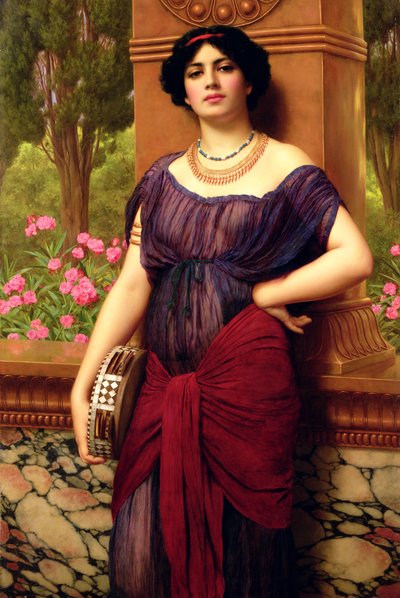 Der Tamburinspieler von John William Godward