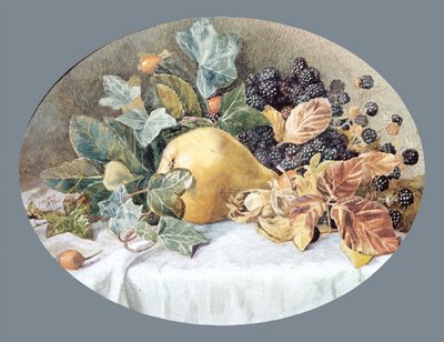 Stillleben mit Früchten, 1876 von John William Hill