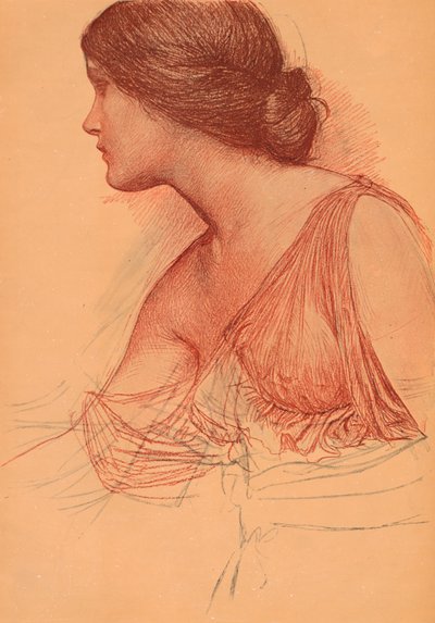 Aus einer Studie in Sanguine, um 1899 von John William Waterhouse