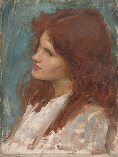 Kopf eines Mädchens, ca. 1892-1900 von John William Waterhouse