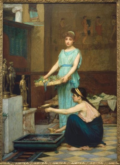 Die Hausgötter von John William Waterhouse