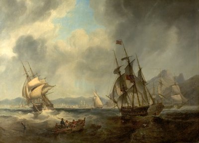 Szene im Mittelmeer, 1842 von John Wilson Carmichael