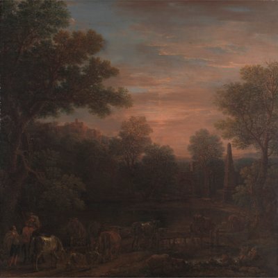 Klassische Landschaft: Abend von John Wootton