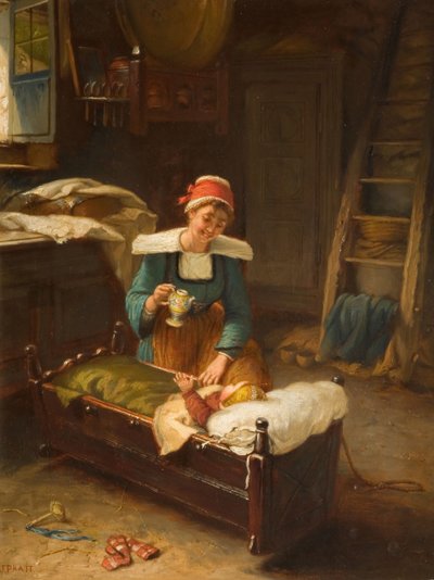 Interieur mit Mutter und Kind, 1911 von Jonathon Pratt