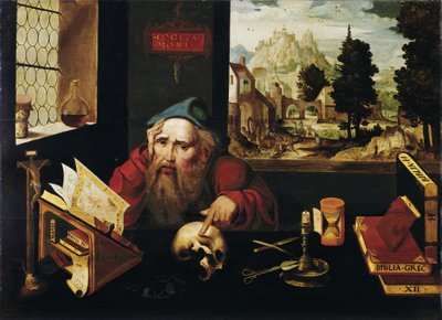 Heiliger Hieronymus in seiner Zelle, 1520er von Joos van Cleve