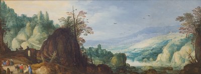Berglandschaft mit einem Fluss von Joos de II Momper