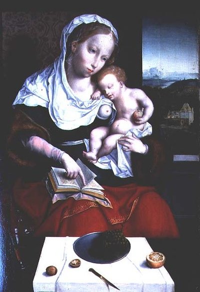 Madonna und Kind von Joos van (school of) Cleve