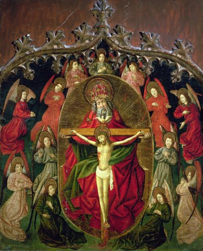 Die Heilige Dreifaltigkeit umgeben von Engeln von Jorge Ingles