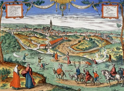 Ansicht von Sevilla, ca. 1550 (Gravur) von Joris Hoefnagel