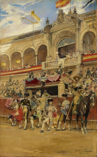 Im Inneren der Stierkampfarena, ca. 1880 von José García Ramos