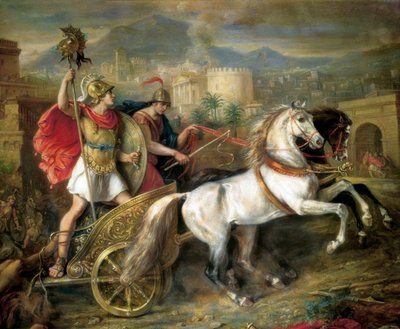Achilles mit Hektors Leiche von Jose Schmitz y Calvet