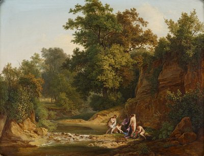 Landschaft mit Badenden von Josef Feid