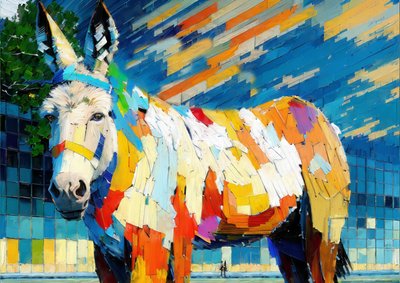 Tiere: Esel 1 von Josef Johann Michel
