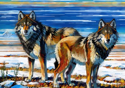 Tiere: Wölfe 1 von Josef Johann Michel
