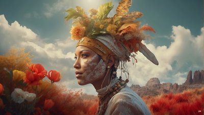 Dreamcore_traumhafte Szene-Aborigines_01 von Josef Johann Michel