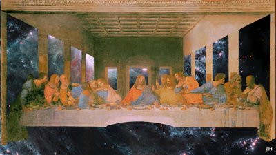 JJM-recreate: Leonardo da Vinci_Das letzte Abendmahl+JWST von Josef Johann Michel