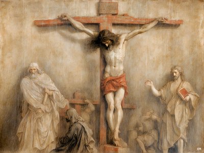 Jesus am Kreuz (2) von Josef Johann Michel