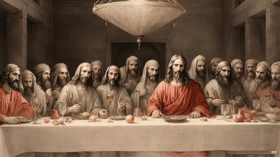 Jesus das letzte Abendmahl von Josef Johann Michel