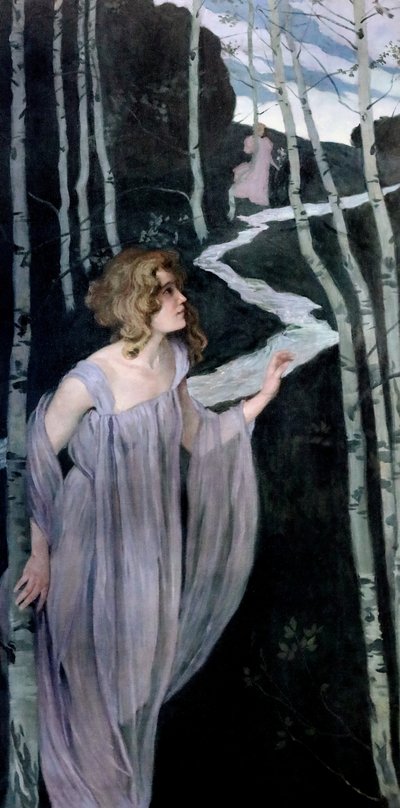 Elf am Bach, 1888-1889 von Josef Maria Auchentaller