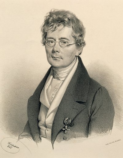 Porträt von Simon Sechter von Josef Nikolaus Kriehuber