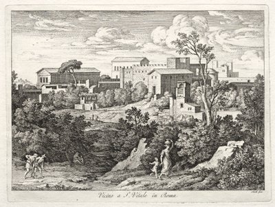 Blick auf San Vitale, Rom von Joseph Anton Koch