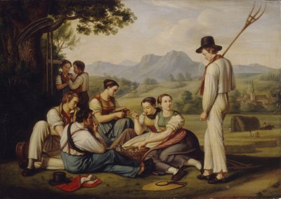 Rastende Mäher, 1819 von Joseph Anton Rhomberg