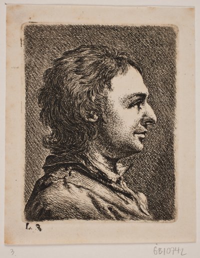 Brustbild eines jungen Mannes von Joseph Brecheisen
