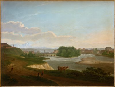 Blick auf München mit der Isar von Joseph Carl Cogels