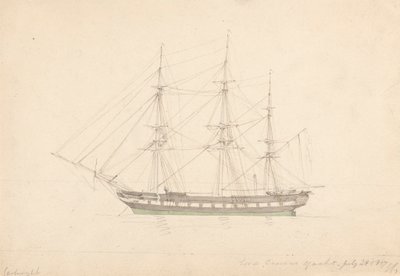 Lord Cravens Yacht, 23. Juli 1817 von Joseph Cartwright