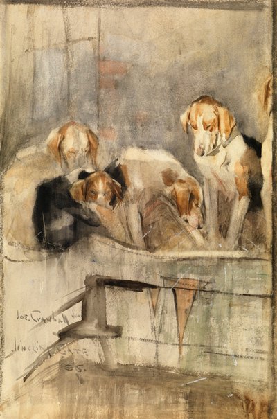 Fuchshunde - Jingling Gate von Joseph Crawhall