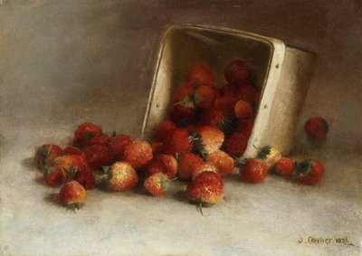 Kiste mit Erdbeeren von Joseph Decker