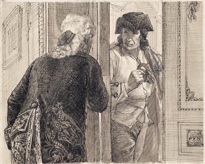 Zwei Männer im Rokoko-Kostüm von Joseph Eugen Hörwarter