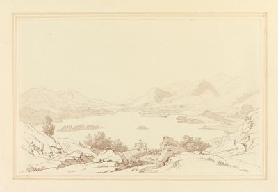 Gesamtansicht des Derwent Water Sees von Joseph Farington