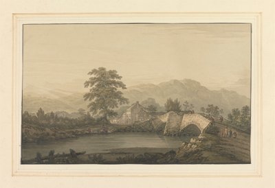 Nördlicher Eingang zu Keswick & Brücke von Joseph Farington