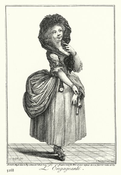 Das charmante Mädchen (Stich) von Joseph Franz von (after) Goez