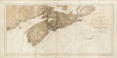 Eine Karte von Nova Scotia von Joseph Frederick Wallet DesBarres