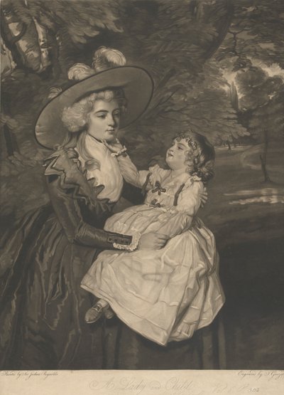 Eine Dame und ein Kind von Joseph Grozer