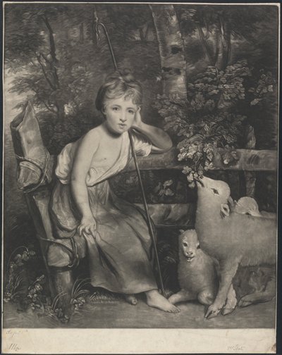 Miss Mary Palmer als "Die junge Schäferin" von Joseph Grozer