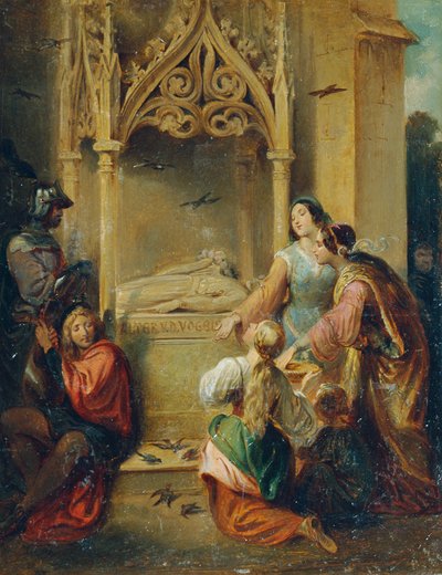 Am Grab von Walther von der Vogelweide von Joseph Hasslwander