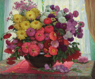 Schale mit Blumen von Joseph Henry Sharp