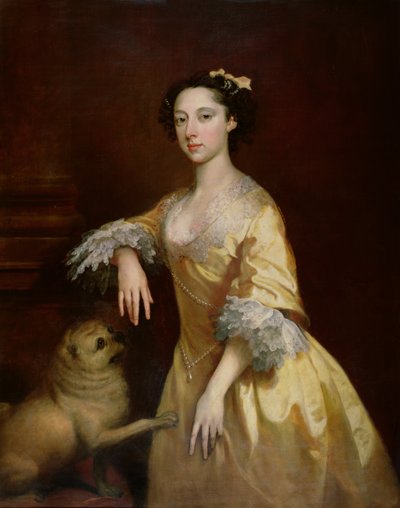 Dame mit einem Mops von Joseph Highmore
