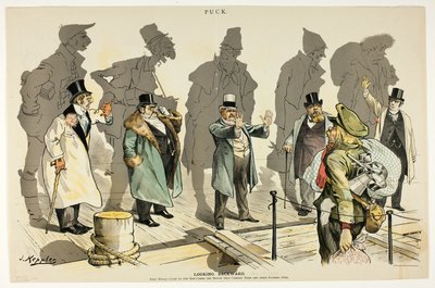 Rückblickend, aus Puck von Joseph Keppler