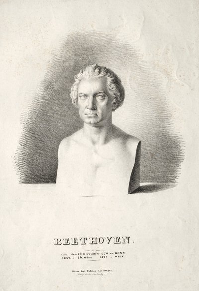 Büste von Ludwig van Beethoven von Joseph Kriehuber