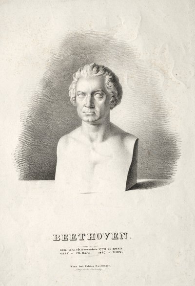 Büste von Ludwig van Beethoven von Joseph Kriehuber