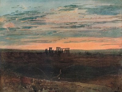 Stonehenge: Sonnenuntergang, 1909 von Joseph Mallord William Turner