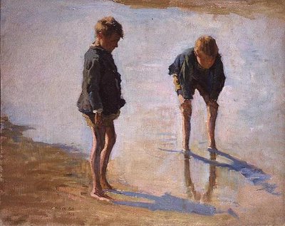 Im seichten Wasser von Joseph Milner Kite