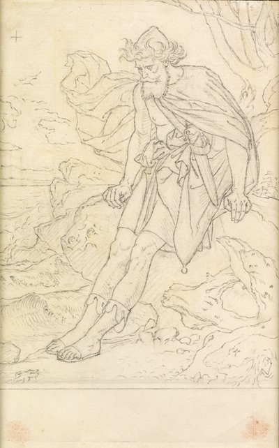 Odysseus auf Ogygia von Joseph Noel Paton
