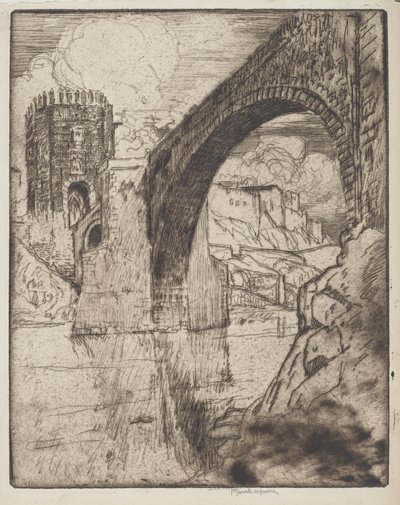 Bogen der Brücke von Alcantara von Joseph Pennell