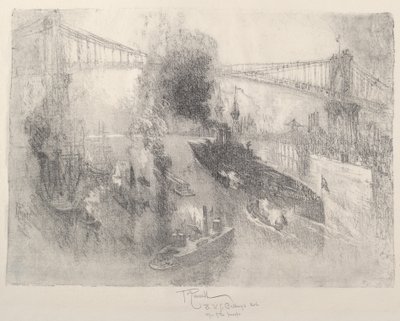 Schlachtschiff kommt nach Hause, 1917 von Joseph Pennell