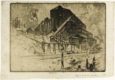 Kohle—Der hoch aufragende Brecher von Joseph Pennell
